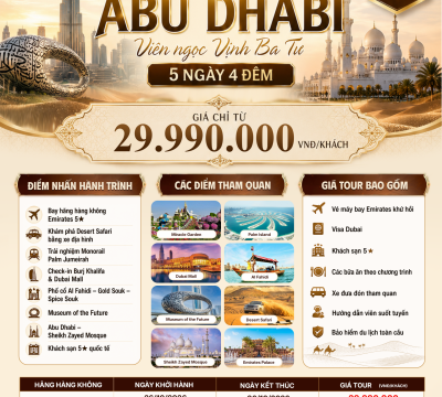 Lịch Trình Tour Dubai 5N4Đ Từ Đà Nẵng Mới Nhất 2026 – 2027 [Giá Tốt]