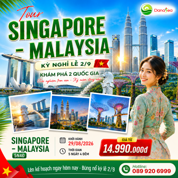 [LỄ 2/9]Lịch Trình Tour Singapore - Malaysia 5N4Đ Bay Thẳng Từ Đà Nẵng
