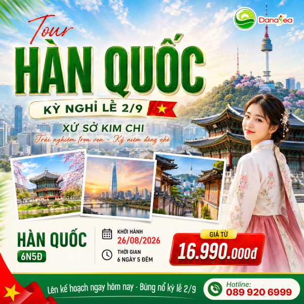 [LỄ 2/9] Tour Hàn Quốc 6N5Đ: Vi Vu Seoul – Đảo Nami – Công Viên Everland!
