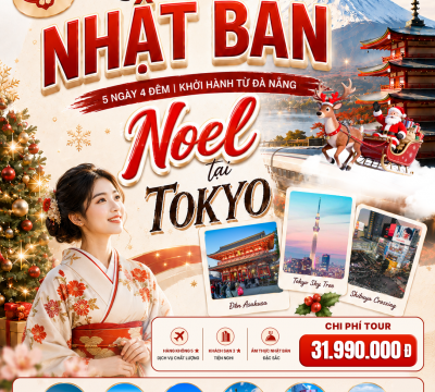 Tour Khám Phá Nhật Bản Noel tại Tokyo 2026 Từ Đà Nẵng: Tokyo – Núi Phú Sĩ (5N4D)