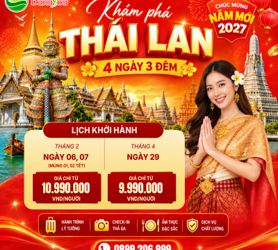 Tour Thái Lan 4N3Đ Từ Đà Nẵng: DU XUÂN THÁI LAN 2027: BANGKOK – PATTAYA 🌸