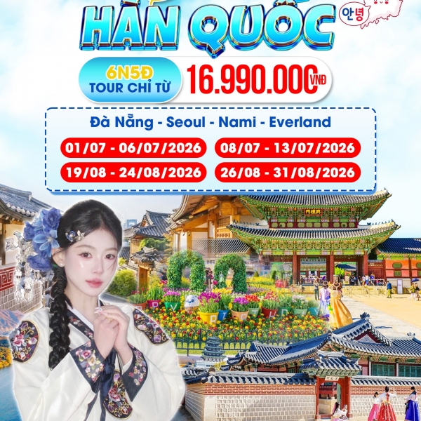 Du lịch Hàn Quốc 2026
