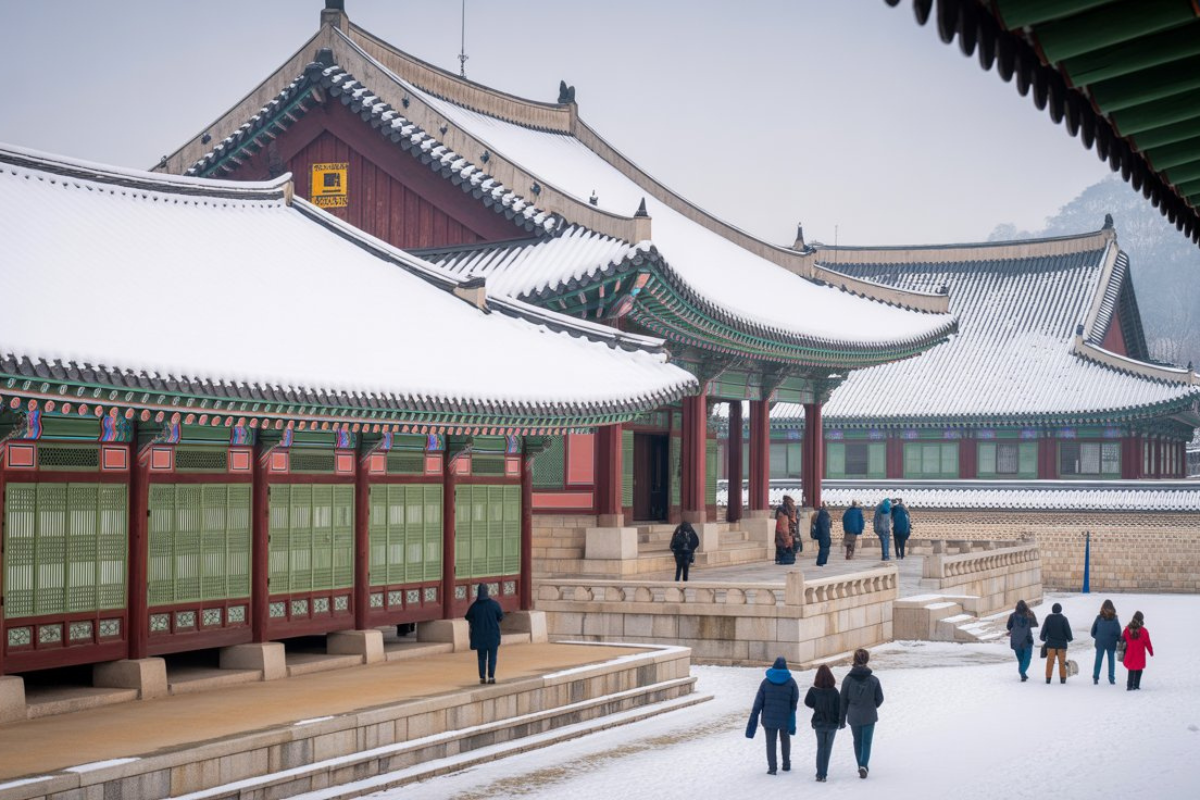 Mùa đông tại Cung Gyeongbokgung
